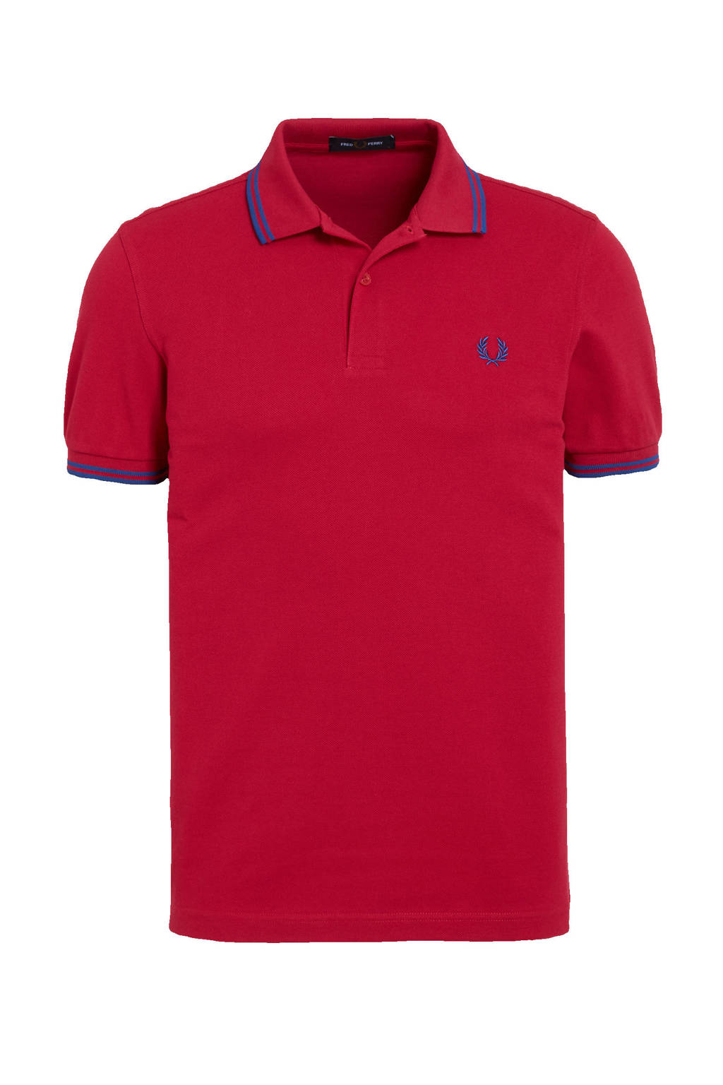Fred Perry regular fit polo Twin Tipped rood, Rood