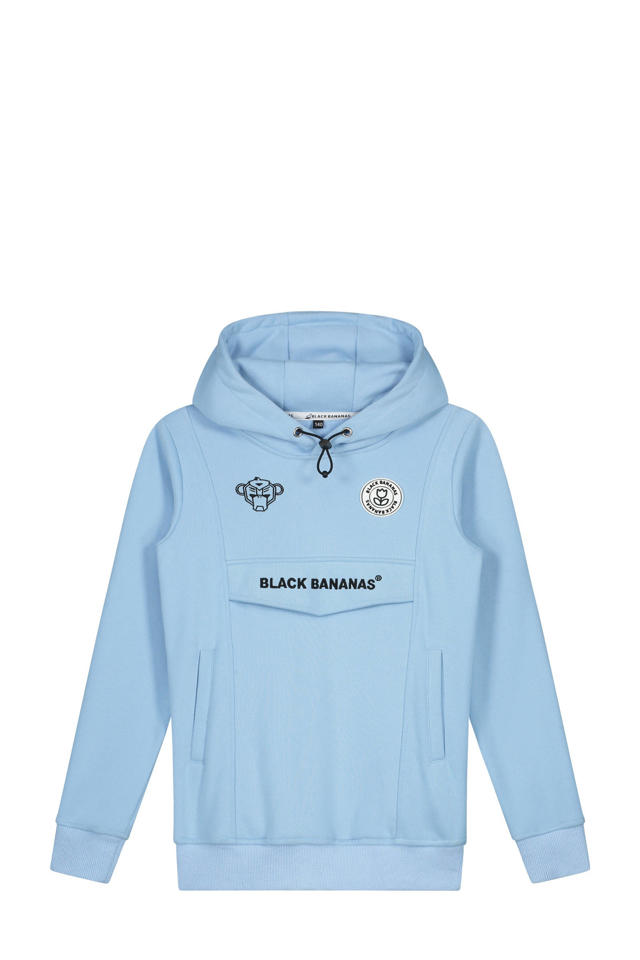 belasting Praktisch samen BLACK BANANAS unisex hoodie met logo lichtblauw | wehkamp