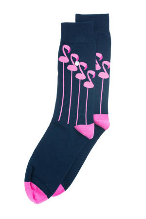 sokken The Flamingo donkerblauw
