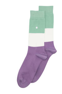 Alfredo Gonzales sokken Big Stripes lila/ecru/mintgroen, Lila/ecru/mintgroen