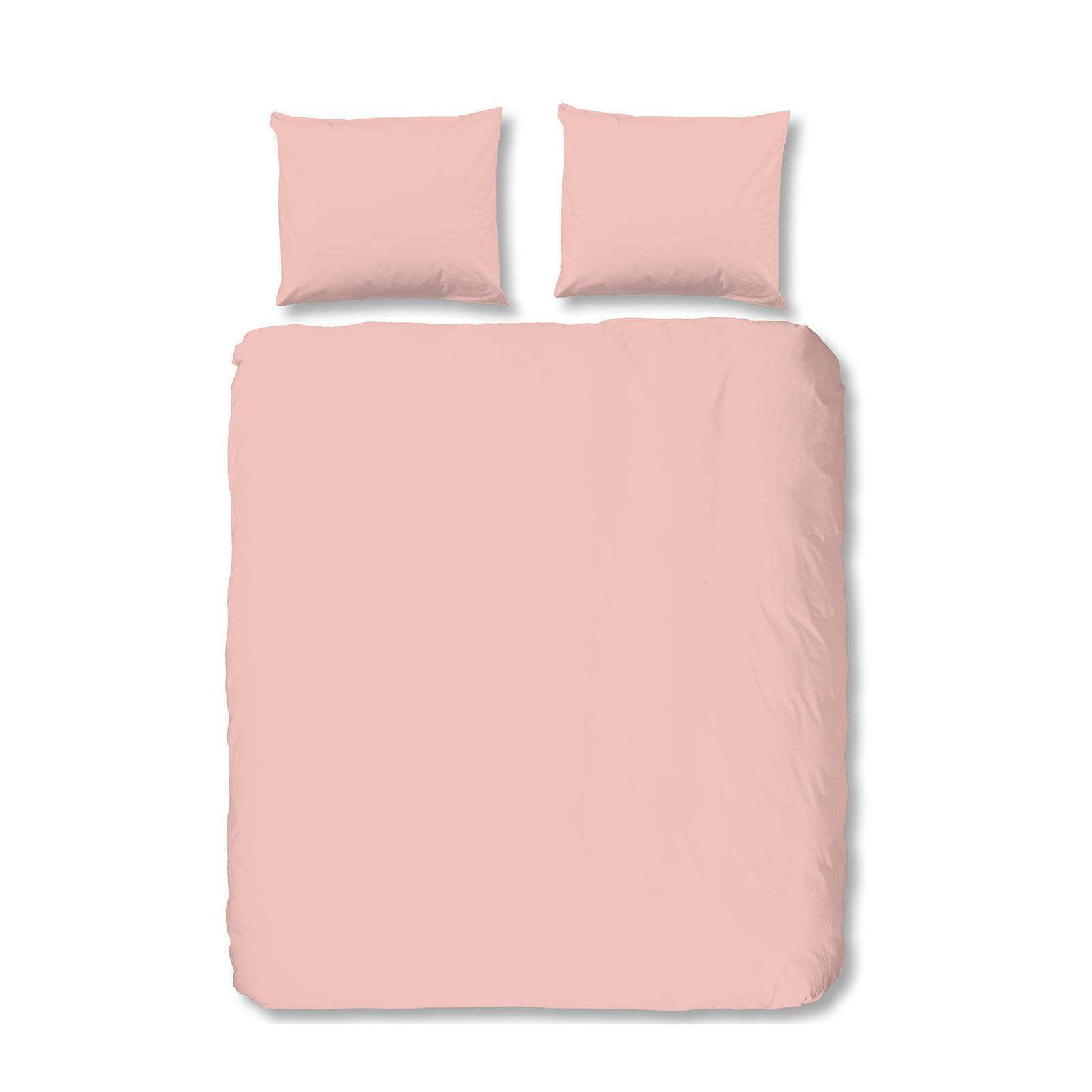 HIP Uni Satin Dekbedovertrek 2 persoons(200x200/220 Cm + 2 Slopen) Katoen Satijn Light Pink online kopen