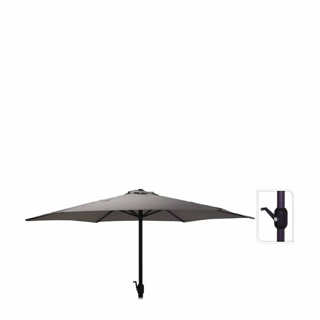 Pro Garden parasol (⌀300 cm), Donkergrijs