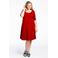 YOEK A-lijn jurk COTTON rood