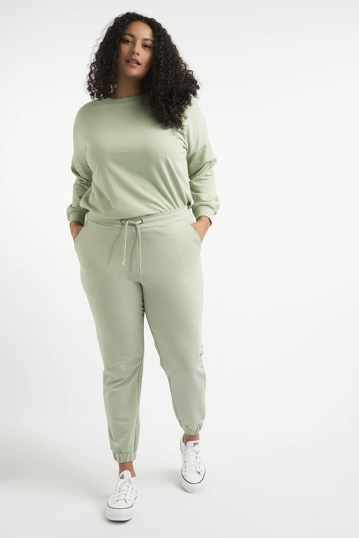MS Mode slim fit joggingbroek mintgroen | wehkamp