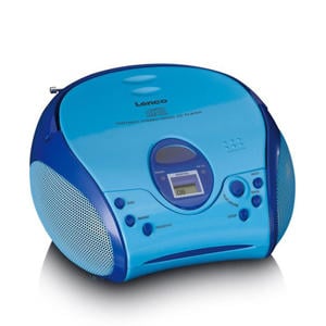 SCD-24BU KIDS Draagbare stereo FM radio met CD-speler - Blauw
