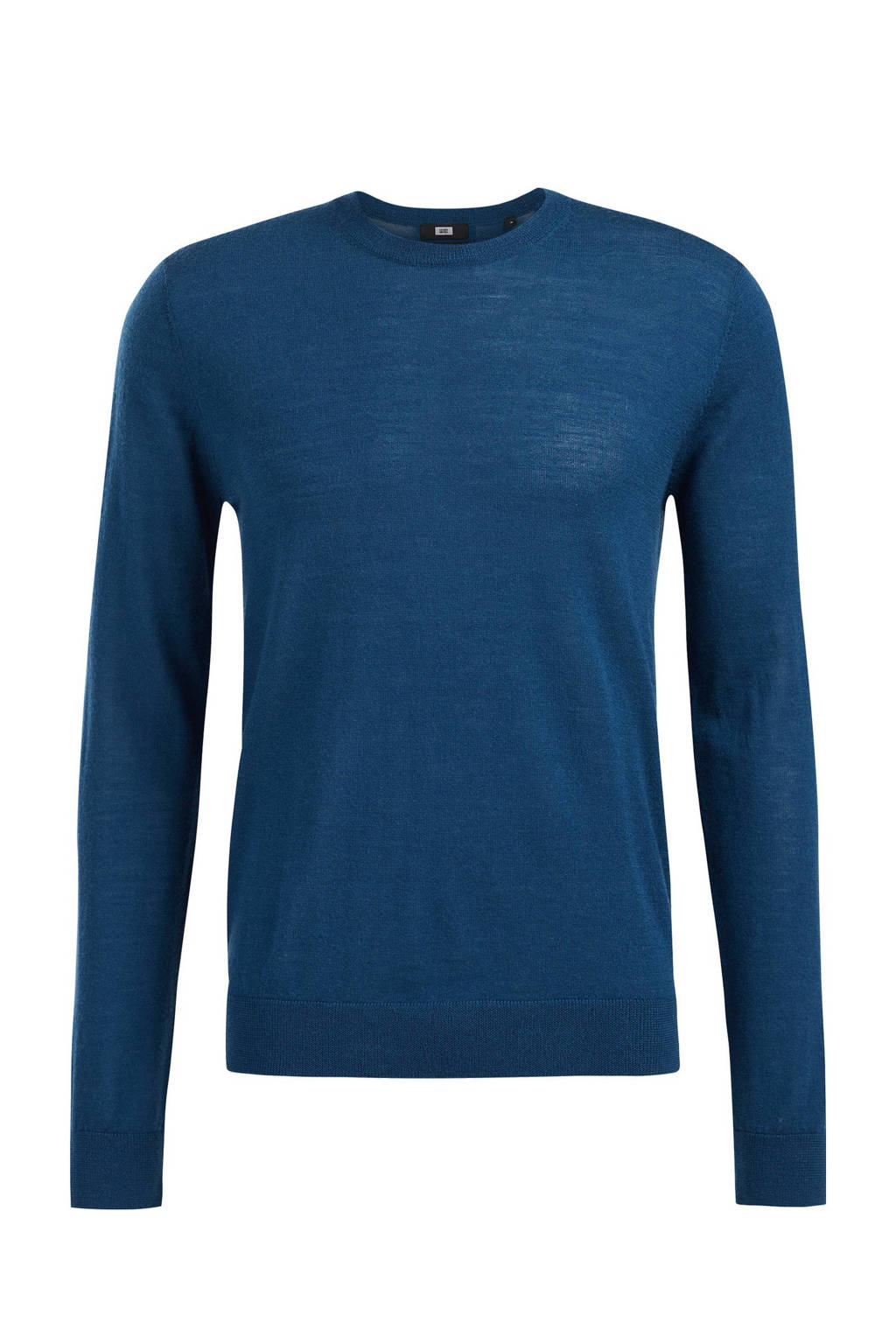 WE Fashion fijngebreide wollen trui bright petrol, Bright Petrol