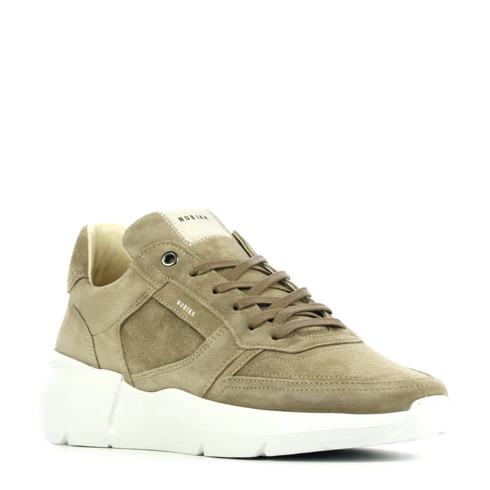Nubikk Roque Road suède sneakers taupe | wehkamp
