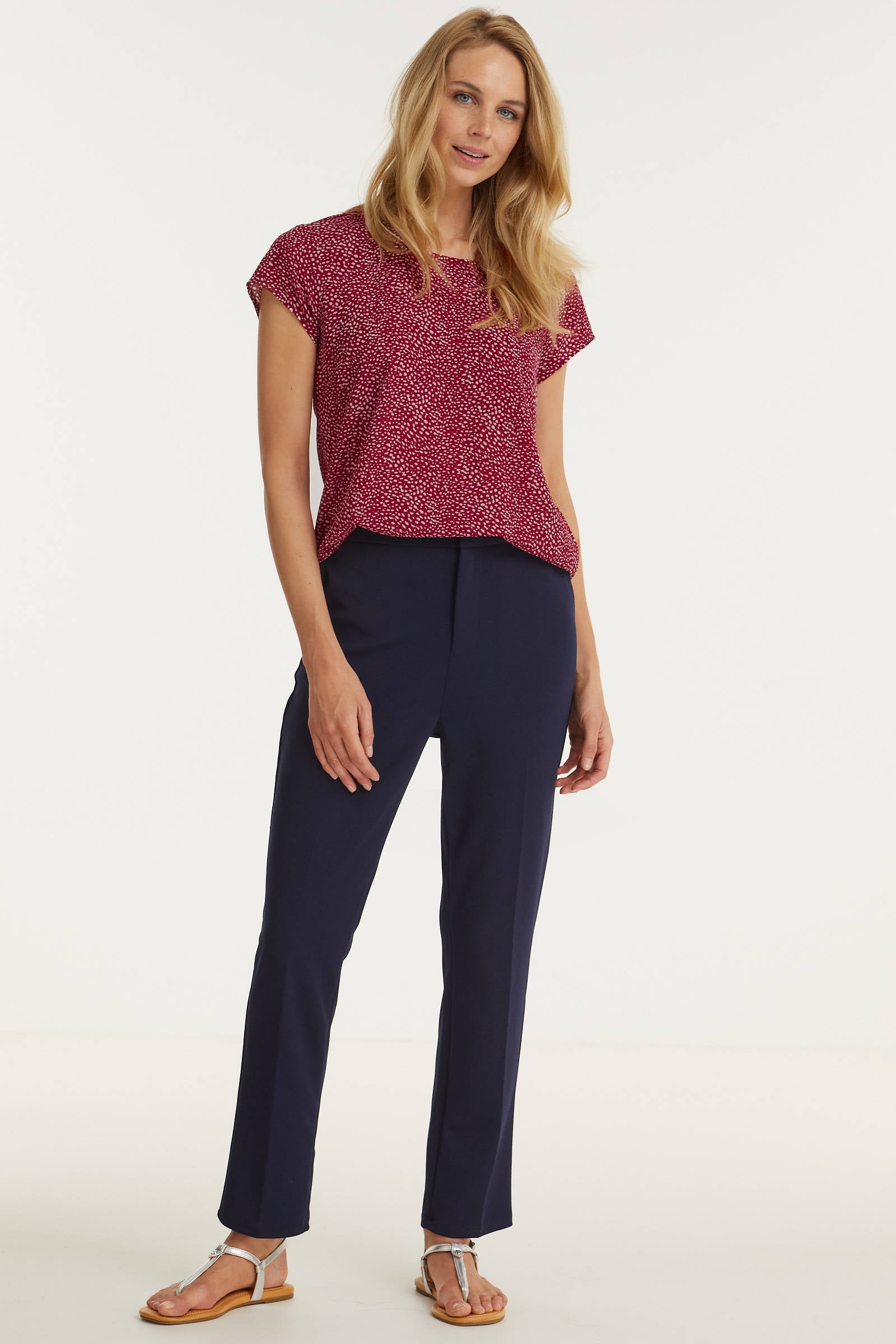 Imagine broek met elastische inzet navy | wehkamp