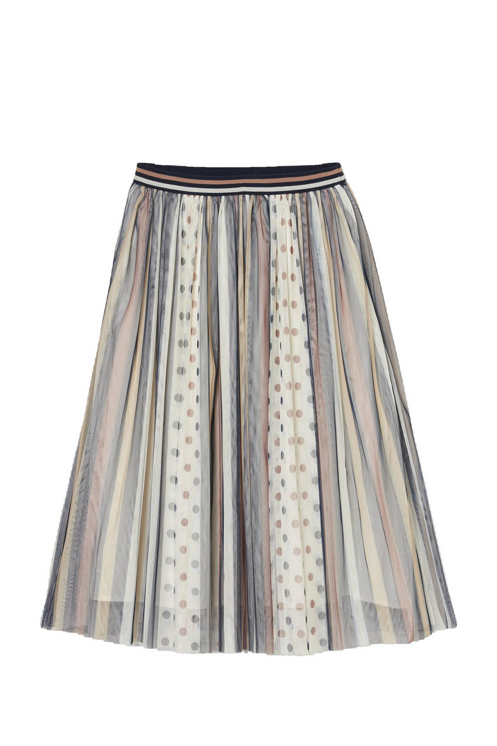 C&A Smart & Pretty rok met all over print en mesh beige/lichtbruin/ecru, Beige/lichtbruin/ecru