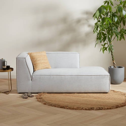 NOUS Living chaise longue rechts Newton - Lichtgrijs