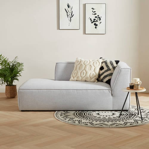 NOUS Living chaise longue links Newton - Lichtgrijs