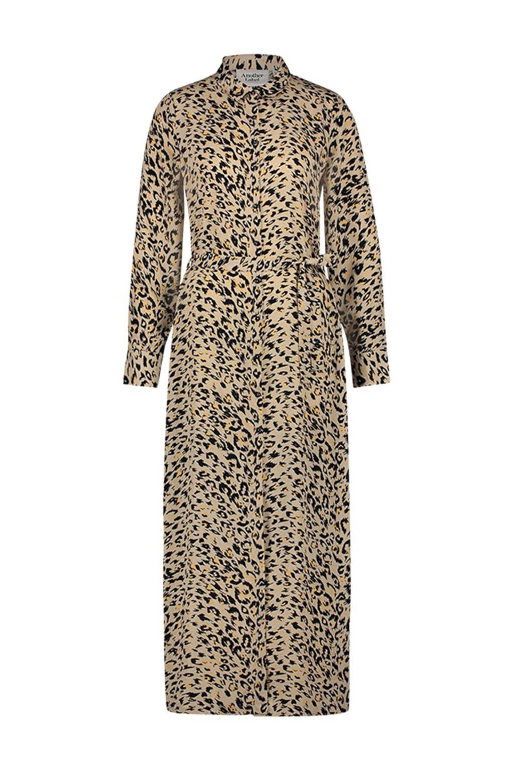 Another-Label blousejurk Adeleide met panterprint beige, Beige