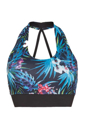 level 3 sportbh zwart/blauw