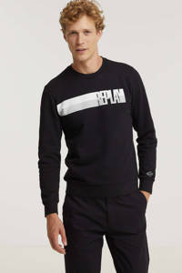 REPLAY sweater met logo zwart, Zwart
