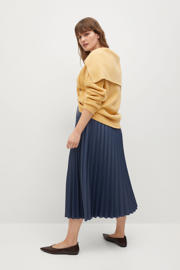 thumbnail: Mango Plus Size imitatieleren rok blauw