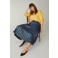 Mango Plus Size imitatieleren rok blauw
