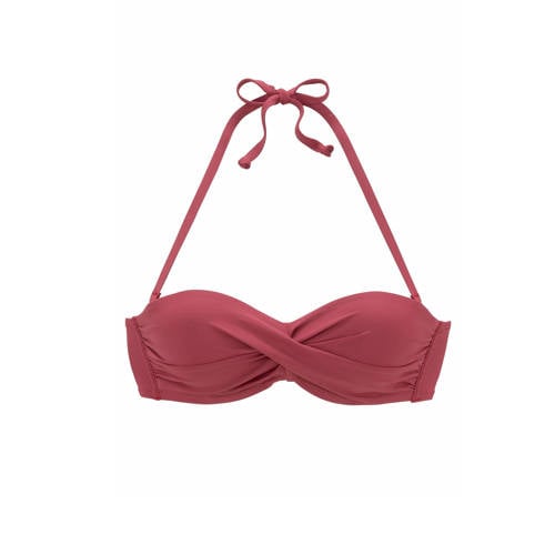 s.Oliver voorgevormde strapless bandeau bikinitop brique afbeelding