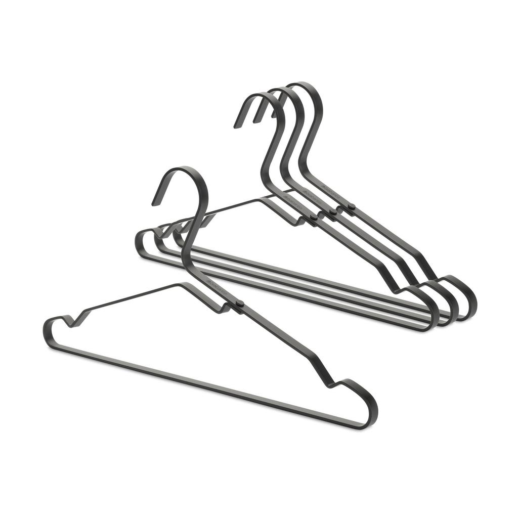 Brabantia Brabantia Aluminium Kledinghangers, set van 4 - Black