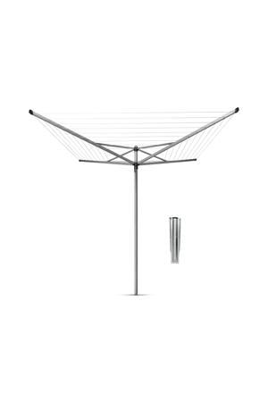 Topspinner Droogmolen - met Metalen Grondanker - 40 m - Metallic grey