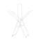 Brabantia HangOn Droogrek - 25 m - met Stang - White
