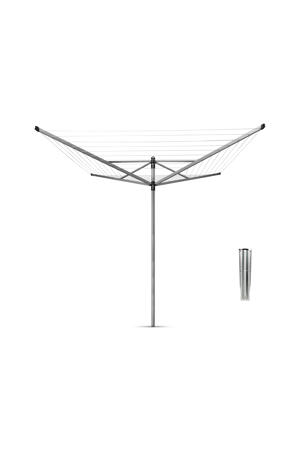 Lift-O-Matic Droogmolen - met Metalen Grondanker - 40 m - Metallic grey