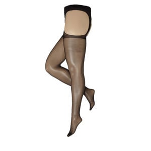 Plus Size jarretel kousen 20 denier zwart