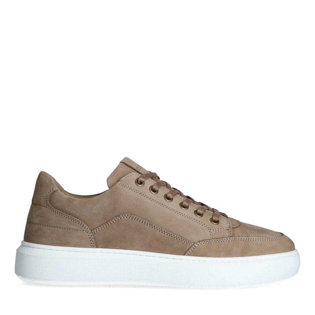Manfield   nubuck sneakers taupe