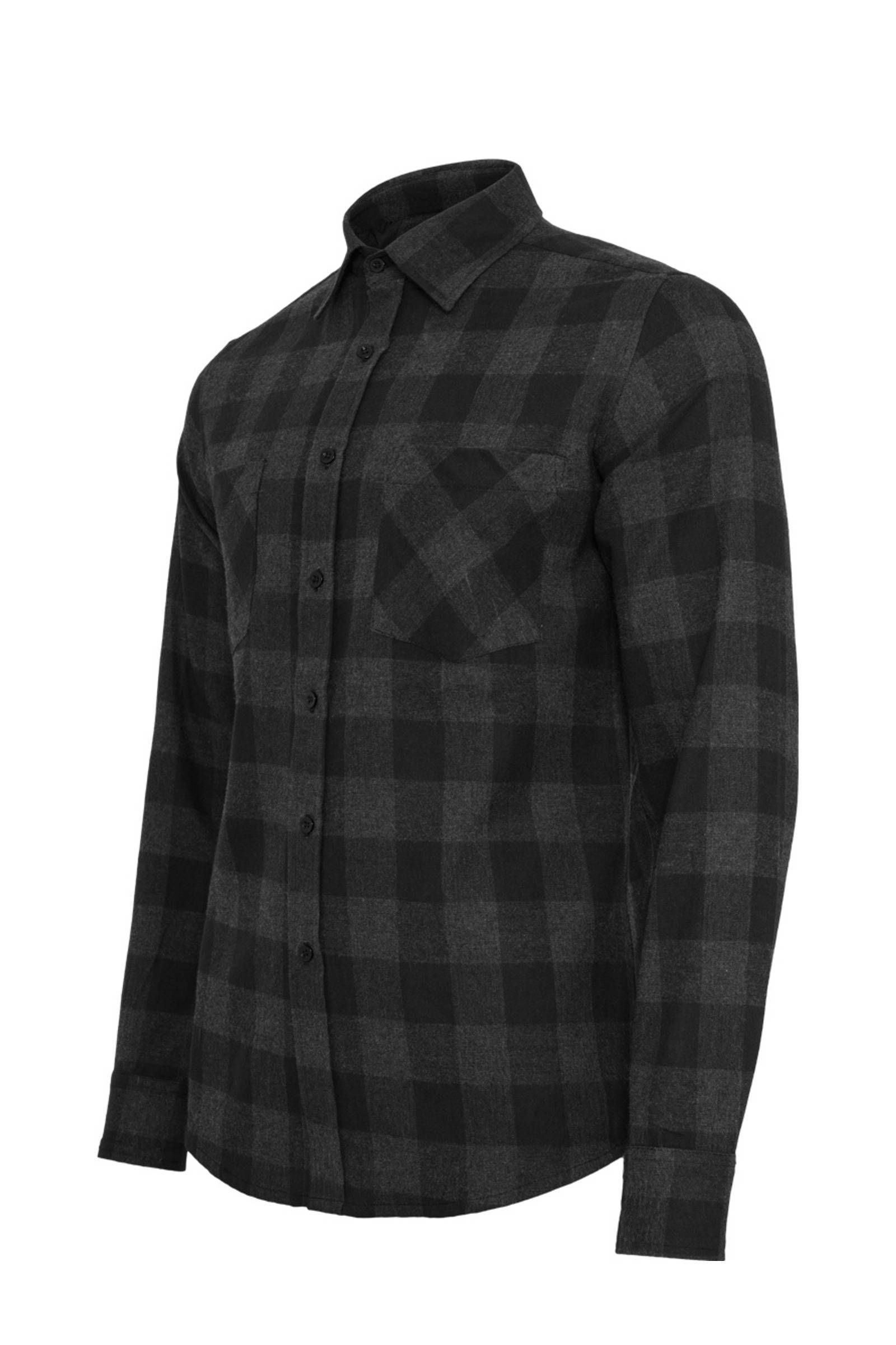 Urban Classics geruit flanellen slim fit overhemd grijs | wehkamp