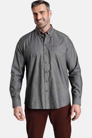 +FIT Collectie oversized overhemd DUKE JEFFERSON Plus Size zwart
