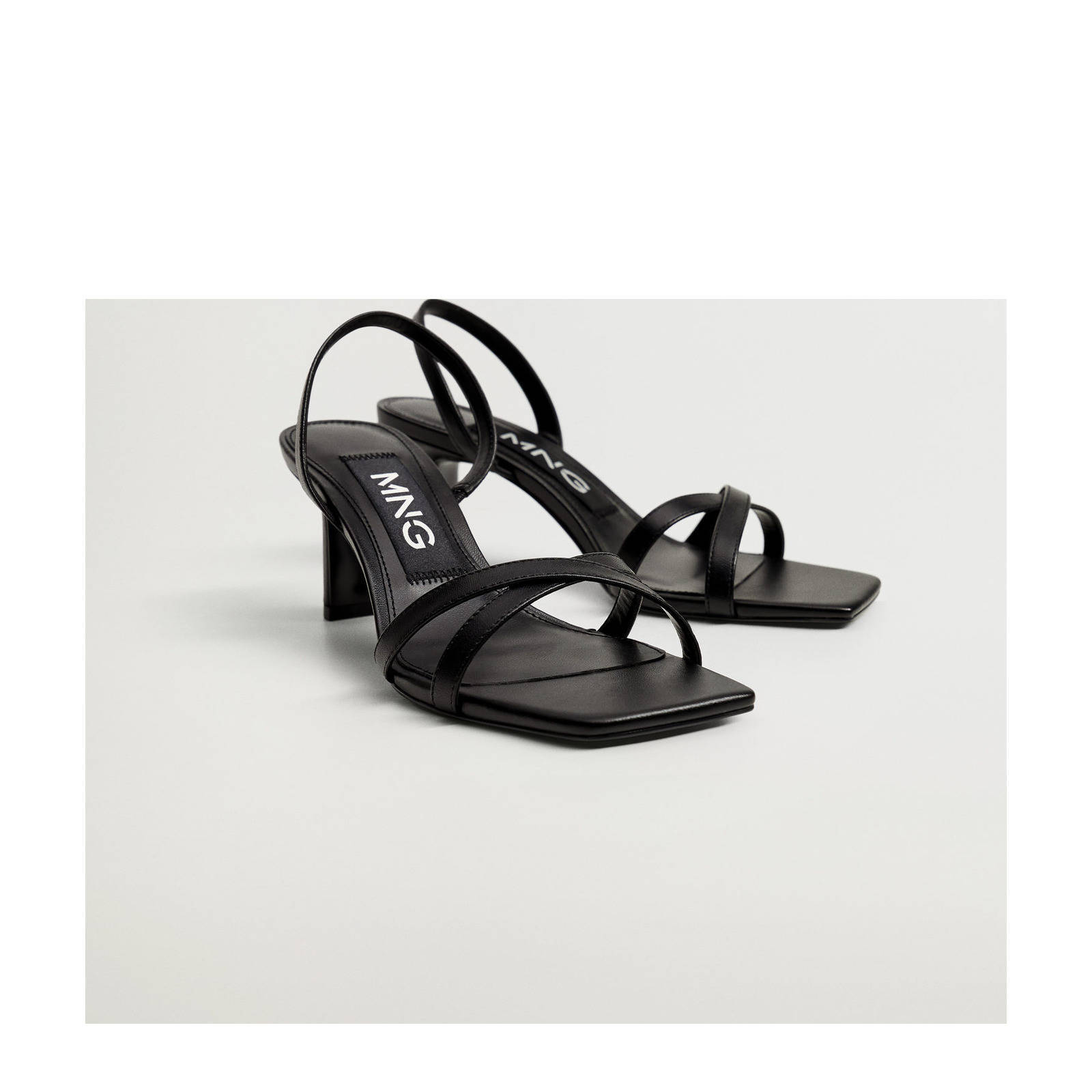 Mango sandalen met discount hak