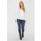 VERO MODA longsleeve VMMAXI met katoen wit