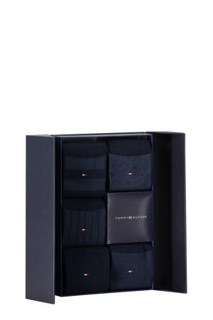 giftbox sokken - set van 5 donkerblauw