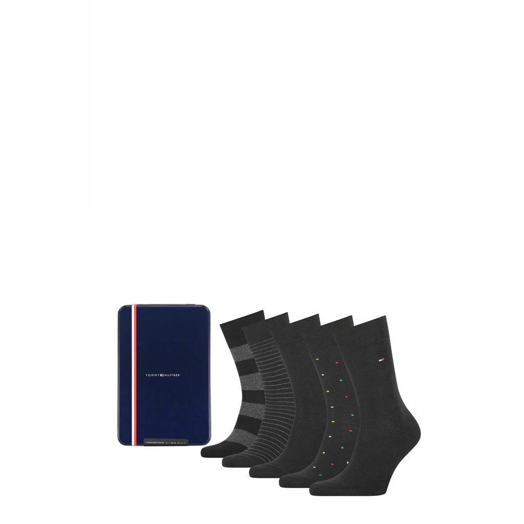 Tommy Hilfiger giftbox sokken - set van 5 zwart