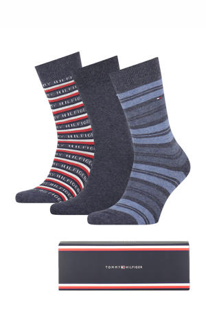 giftbox sokken - set van 3 denimblauw