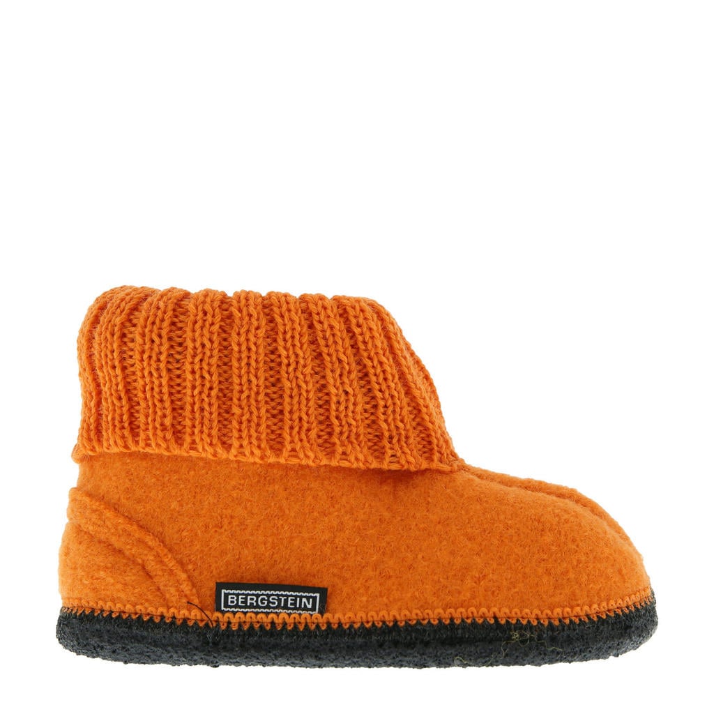Oranje jongens en meisjes Bergstein Cozy pantoffel kids van wol