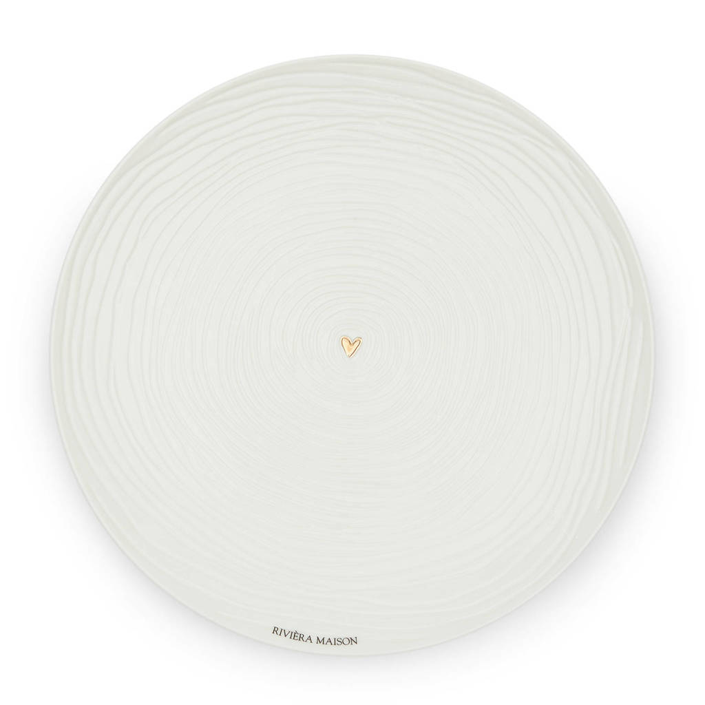 Riviera Maison Food Lovers dinerbord (Ø27 cm), Wit