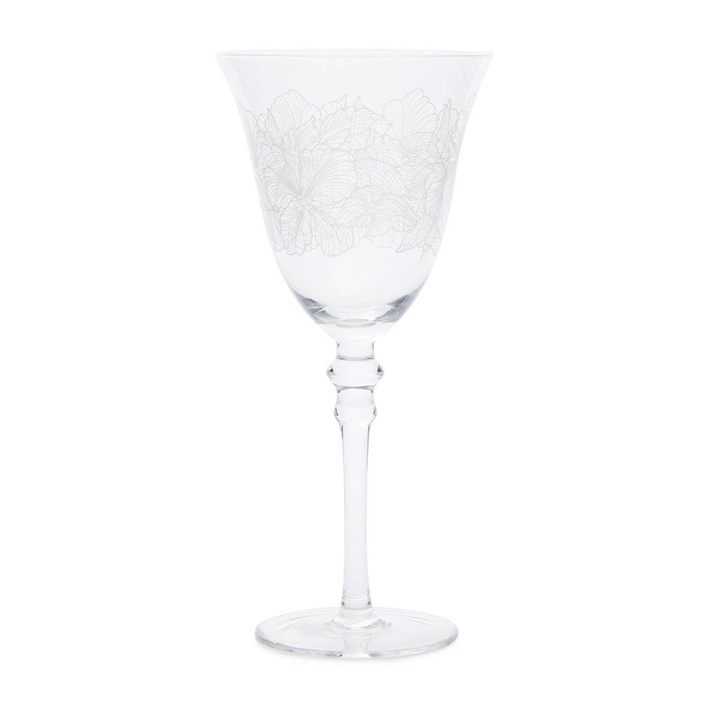 Riviera Maison Les Fleurs wijnglas, Transparant
