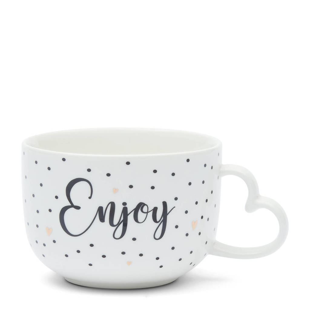 Riviera Maison Enjoy soepkom (Ø11,8 cm), Wit