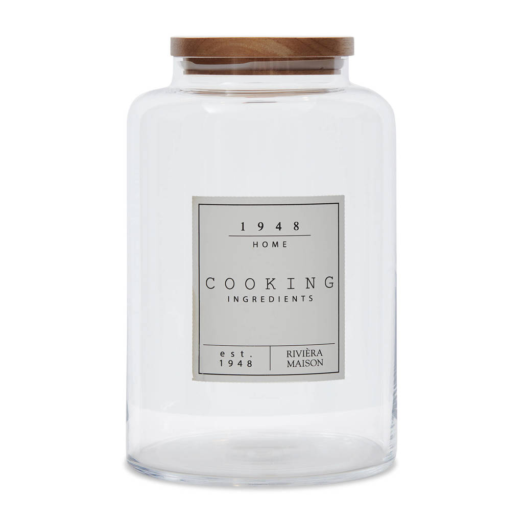Riviera Maison Cooking Ingredients voorraadpot L, Glas