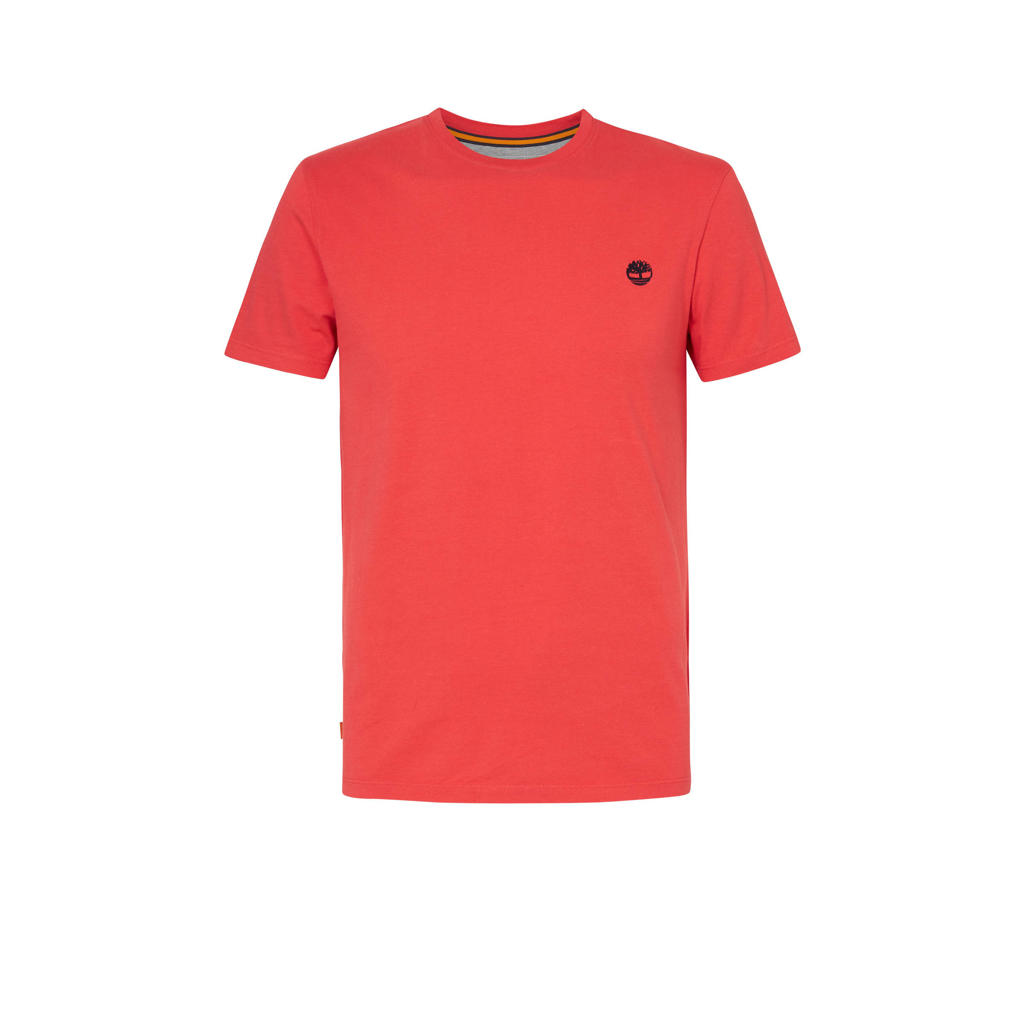 Timberland slim T-shirt koraalrood