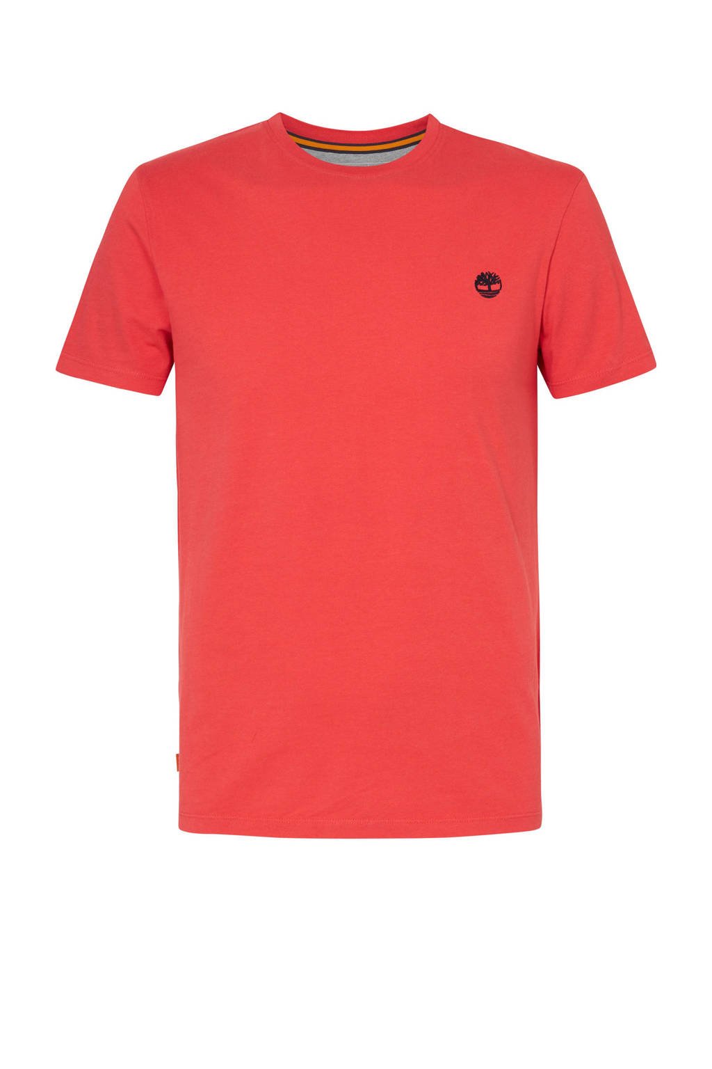 Timberland T-shirt met logo koraalrood, Koraalrood