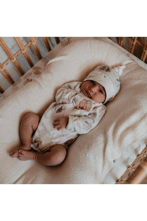 newborn romper Magnolia off white/lichtbruin/lichtgrijs
