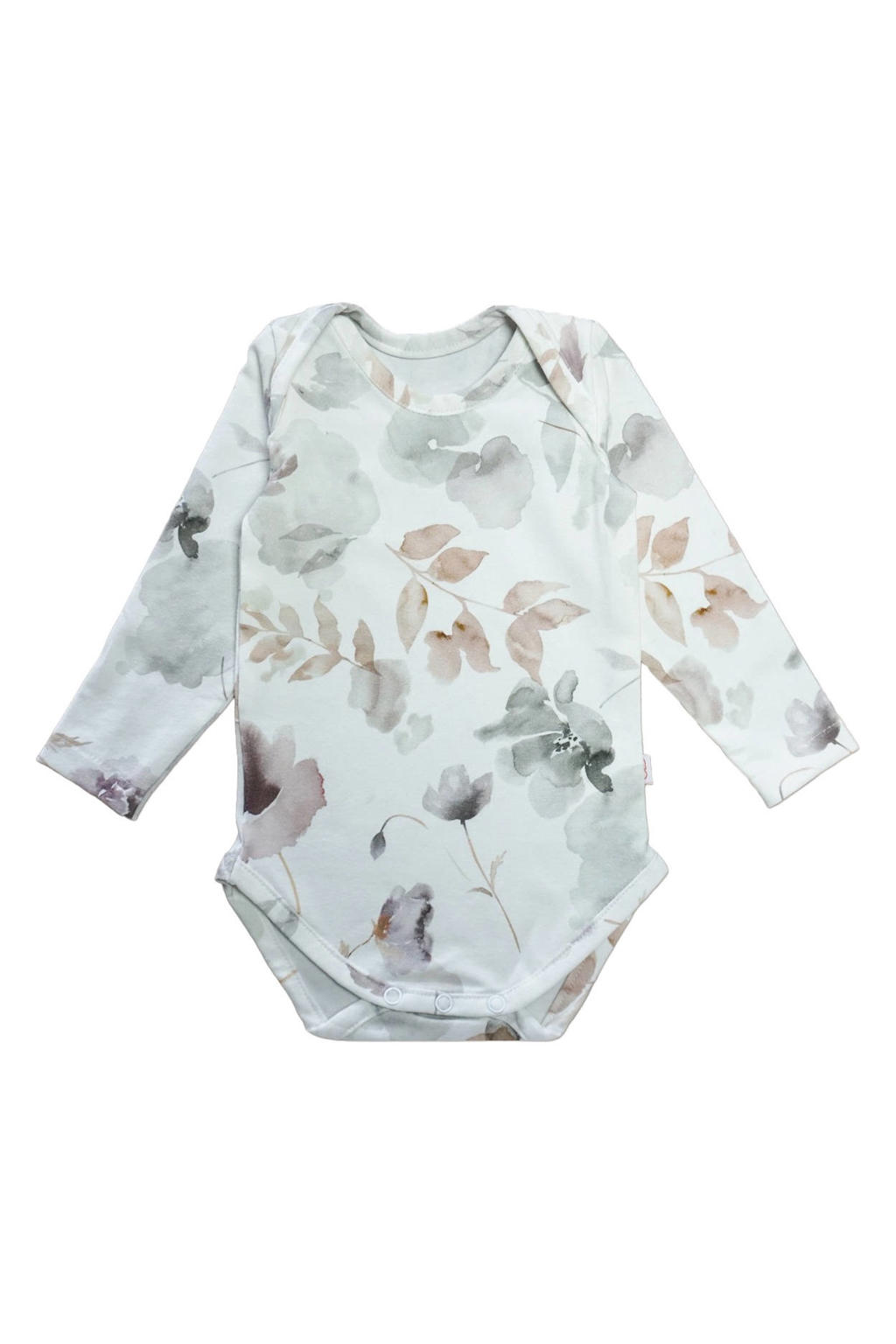 Yumi Baby romper met bloemenprint - ecru