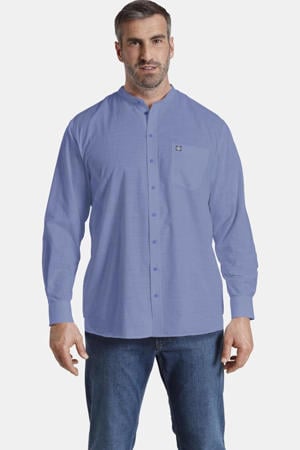 casual overhemd blauw
