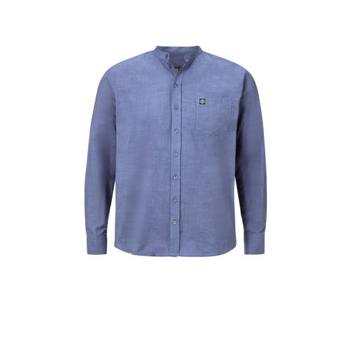 Jan Vanderstorm loose fit overhemd KALLU Plus Size blauw