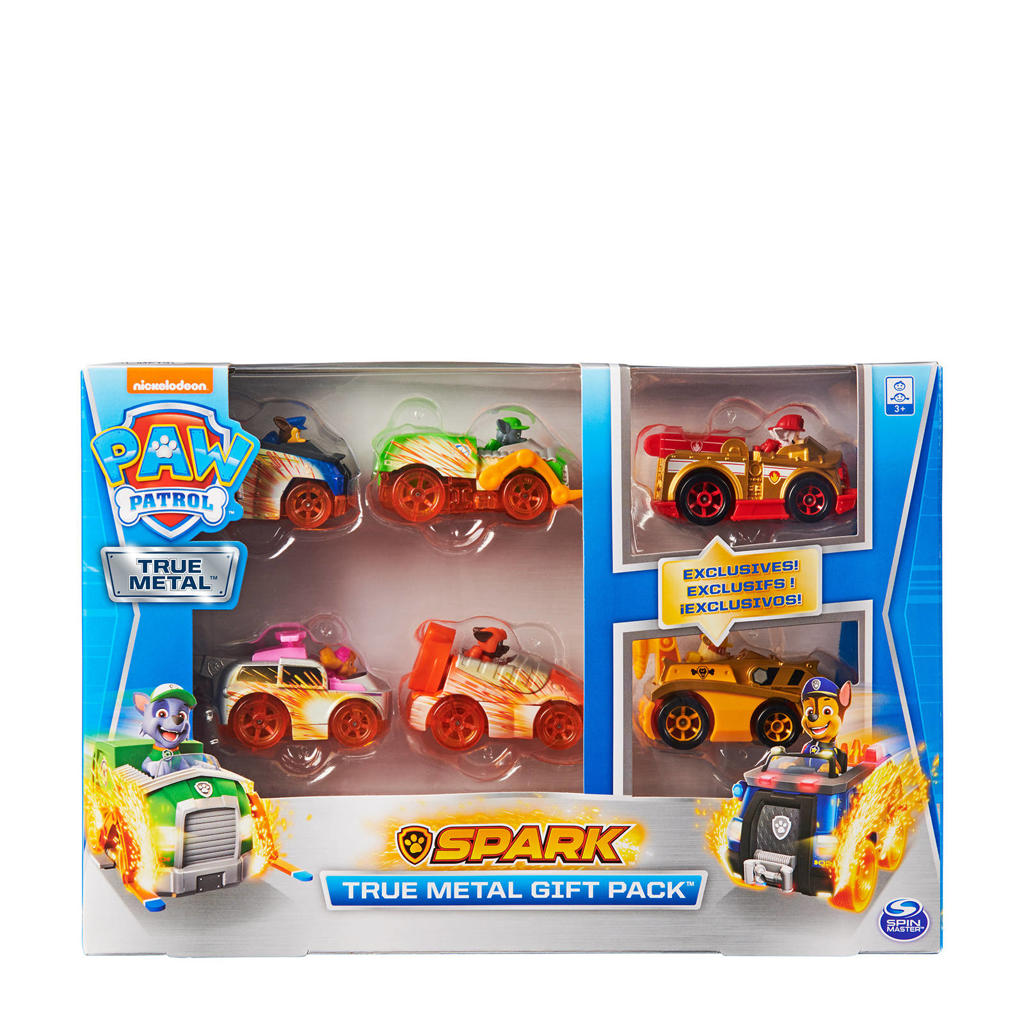 Paw Patrol True Metal Spark-cadeauset 6 verzamelvoertuigen 1:55