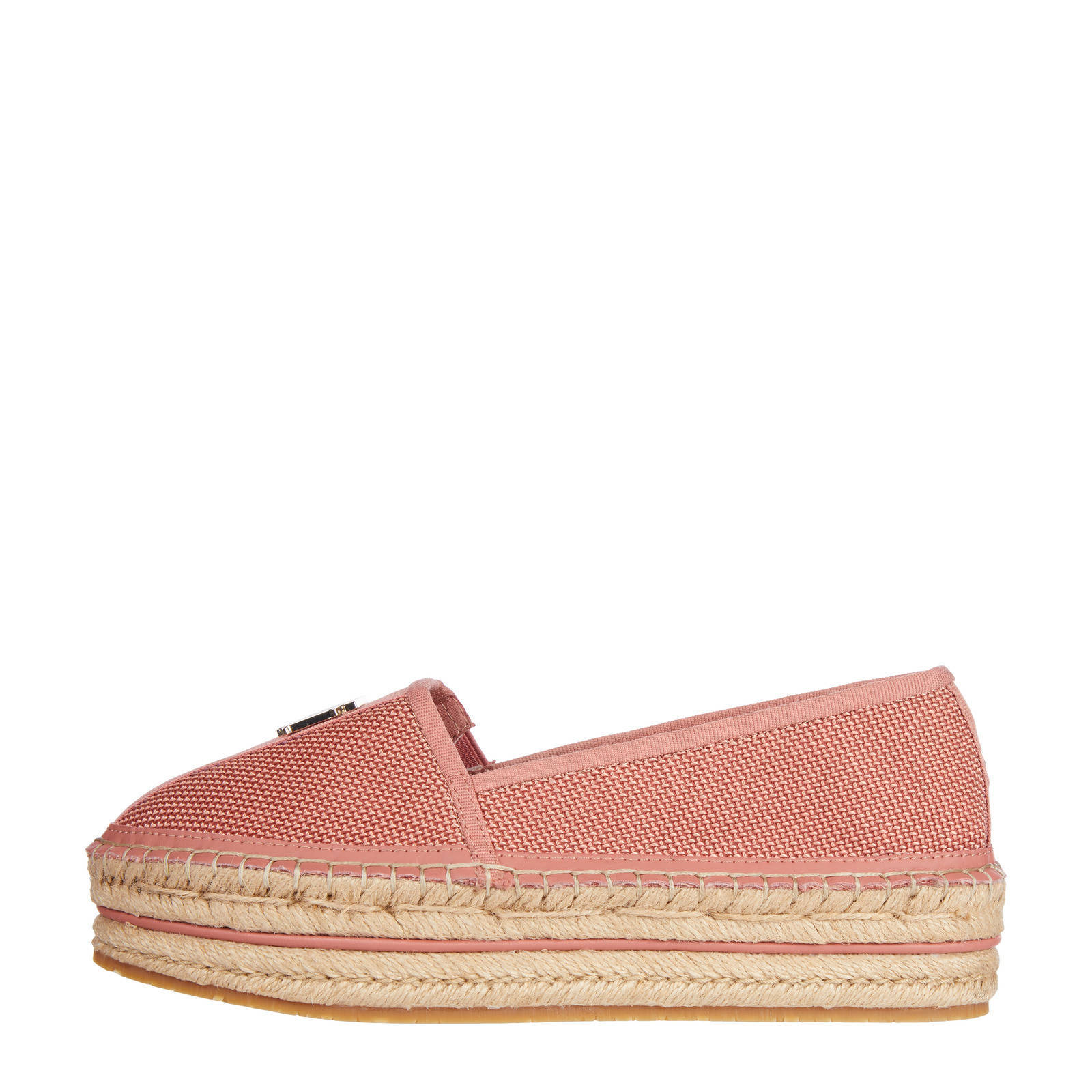 Tommy Hilfiger TH Mesh Flatform espadrilles roze | wehkamp