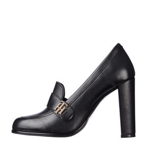 Essentials High Heel  leren pumps zwart