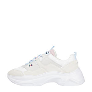 Lightweight  chunky leren sneakers off white