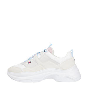 Lightweight chunky leren sneakers off white